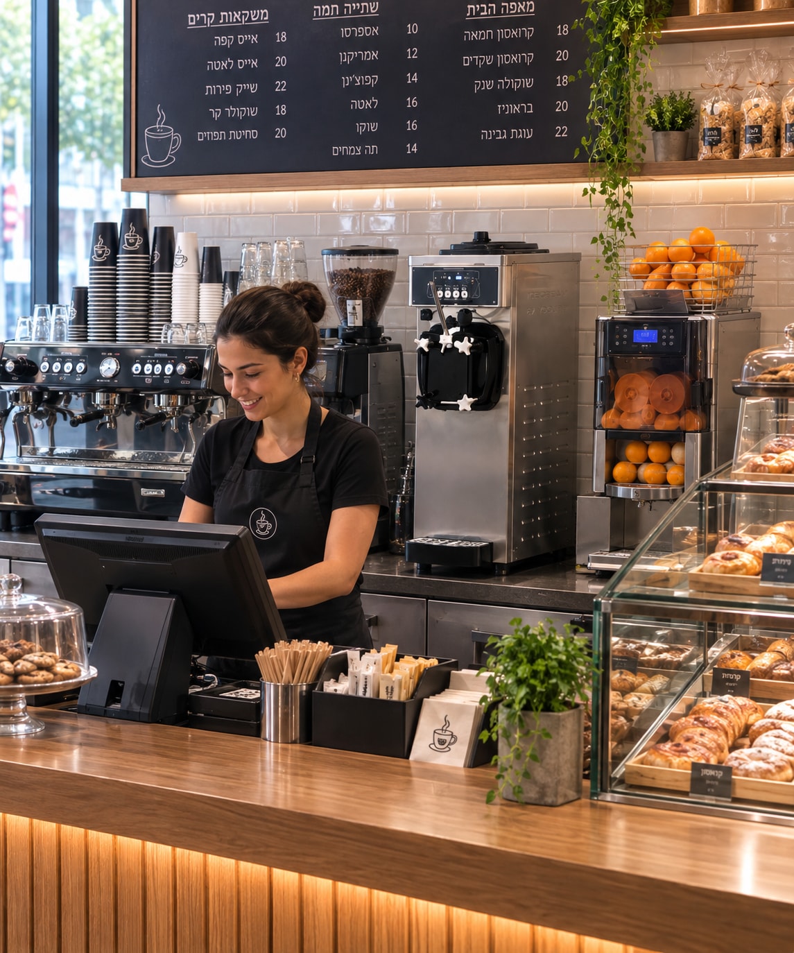 Café counter service